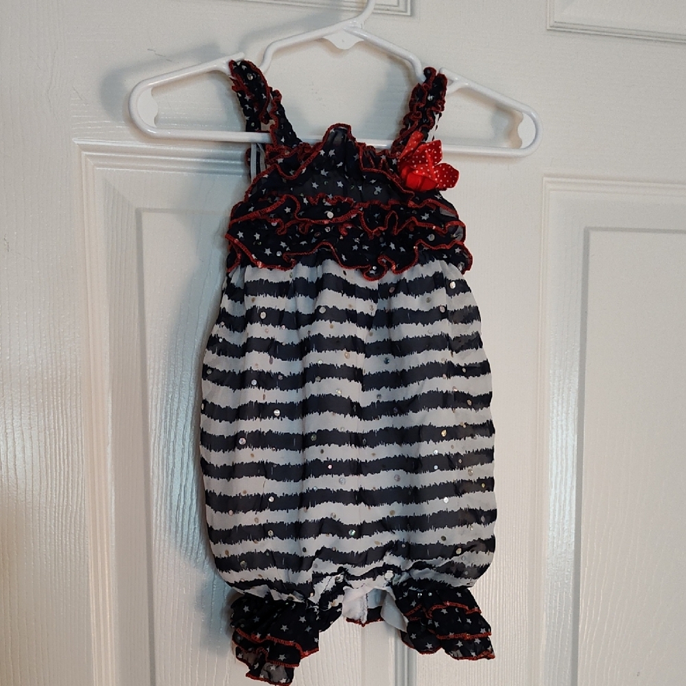 Little Lass Baby Outfit with Black and Red Trim